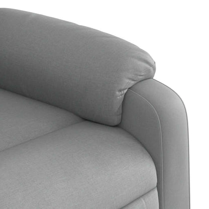 Poltrona Alzapersona Massaggi Reclinabile Grigio Chiaro Tessuto | homemem39