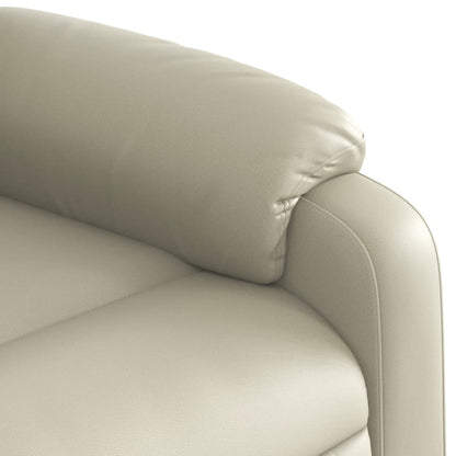 Poltrona Reclinabile Elettrica Crema in Similpelle | homemem39