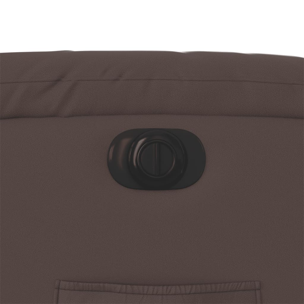 Poltrona Reclinabile Elettrica Marrone in Similpelle - homemem39