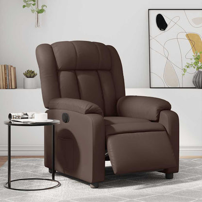 Poltrona Reclinabile Elettrica Marrone in Similpelle | homemem39