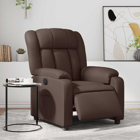 Poltrona Reclinabile Elettrica Marrone in Similpelle | homemem39