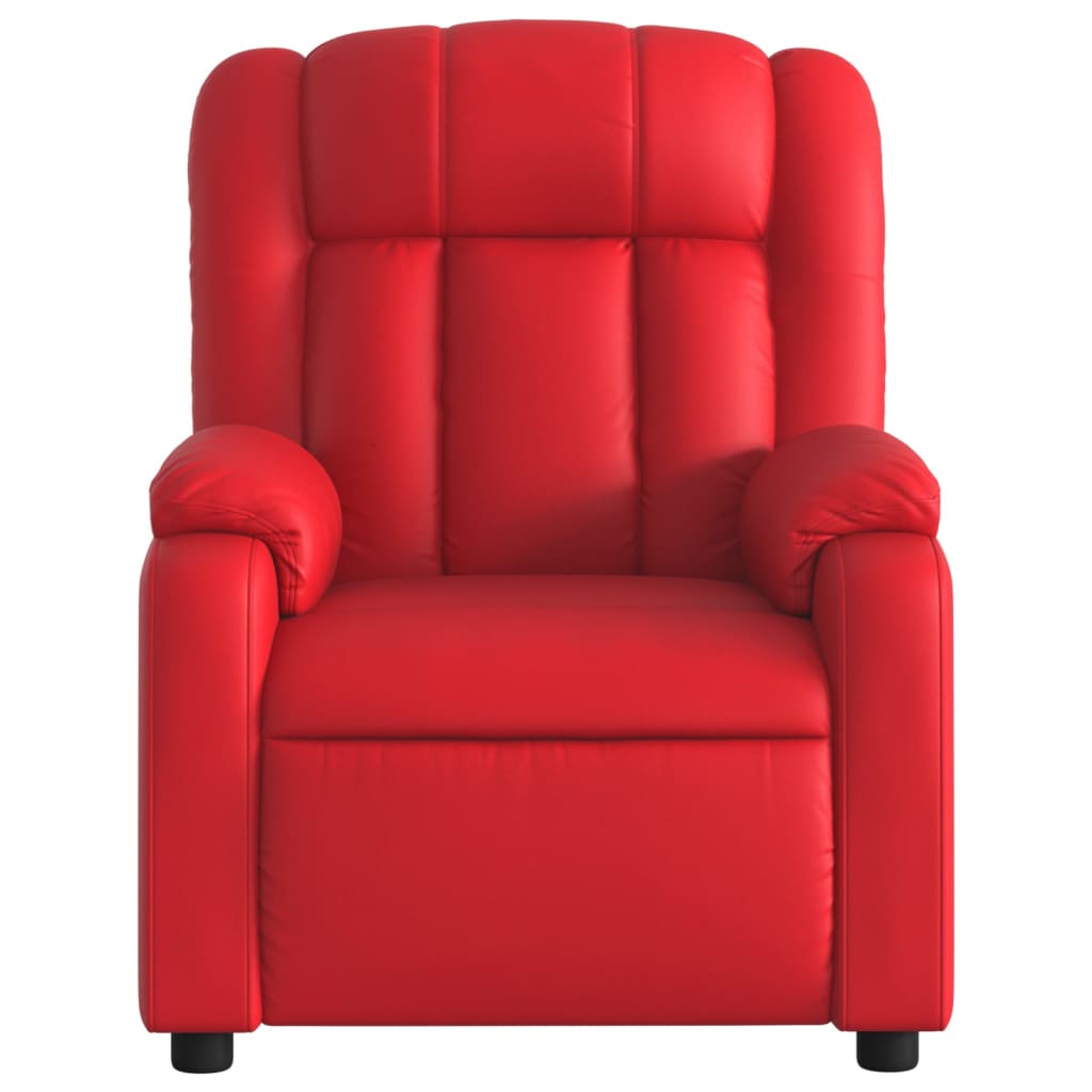 Poltrona Reclinabile Elettrica Rossa in Similpelle | homemem39