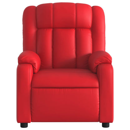 Poltrona Reclinabile Elettrica Rossa in Similpelle | homemem39