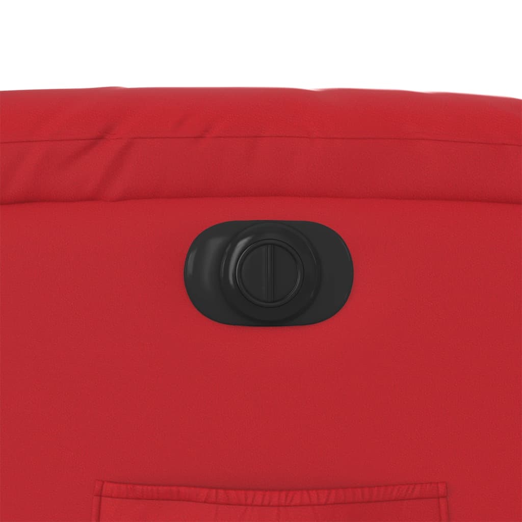 Poltrona Reclinabile Elettrica Rossa in Similpelle | homemem39
