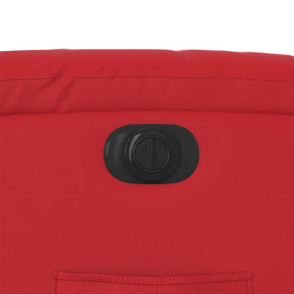 Poltrona Reclinabile Elettrica Rossa in Similpelle | homemem39