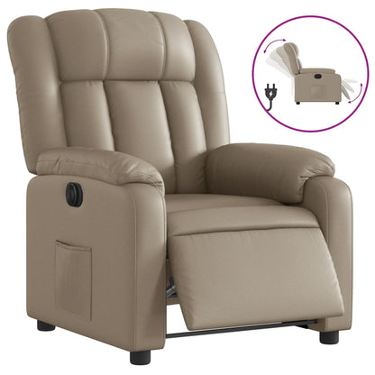 Poltrona Reclinabile Elettrica Cappuccino in Similpelle | homemem39