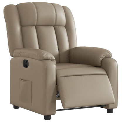 Poltrona Reclinabile Elettrica Cappuccino in Similpelle | homemem39
