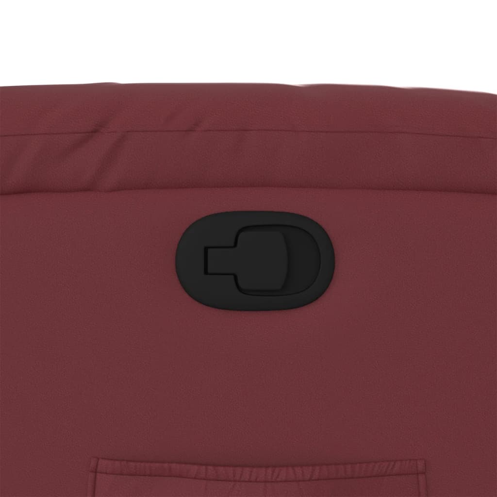Poltrona Alzapersona Reclinabile Rosso Vino in Similpelle - homemem39
