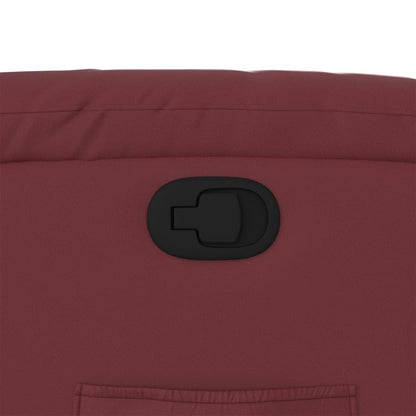 Poltrona Alzapersona Reclinabile Rosso Vino in Similpelle - homemem39