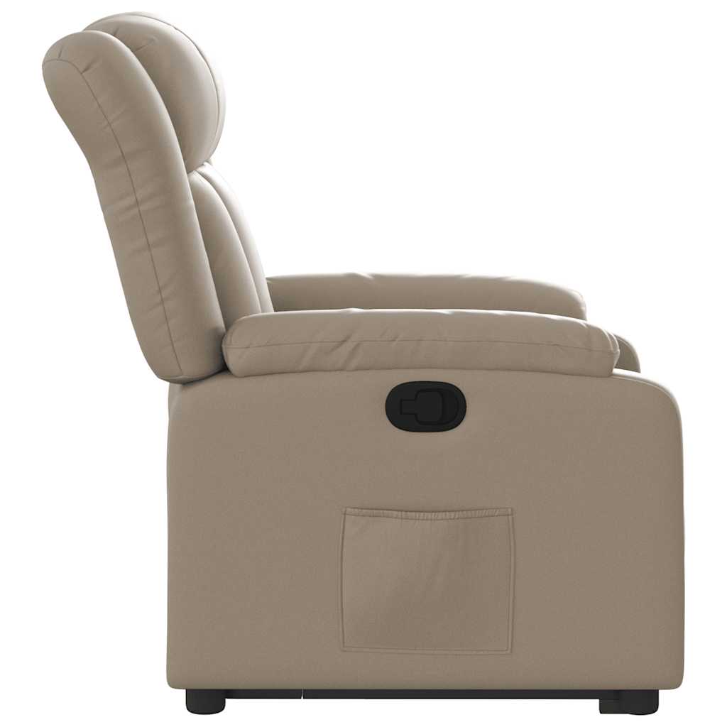 Poltrona Alzapersona Reclinabile Cappuccino in Similpelle | homemem39