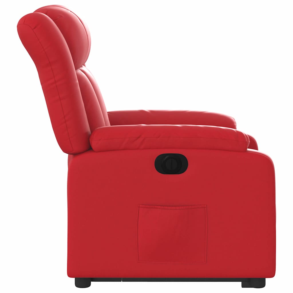 Poltrona Alzapersona Reclinabile Elettrica Rossa in Similpelle | homemem39