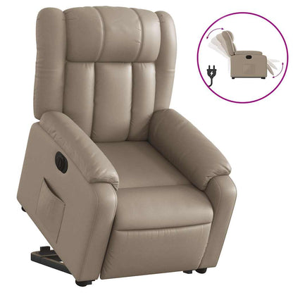 Poltrona Alzapersona Reclinante Elettrica Cappuccino Similpelle | homemem39