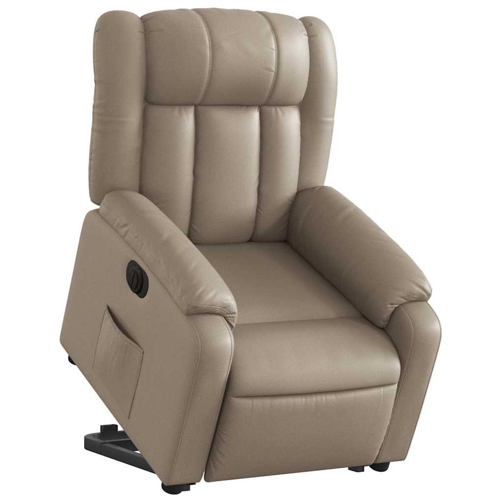 Poltrona Alzapersona Reclinante Elettrica Cappuccino Similpelle | homemem39