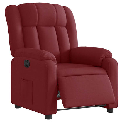 Poltrona Elettrica Reclinabile Rosso Vino in Tessuto | homemem39