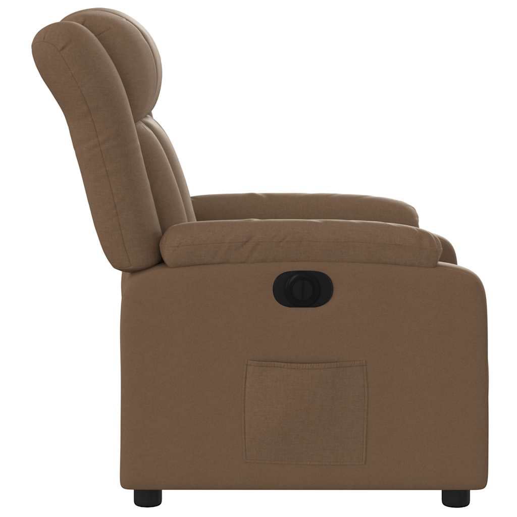 Poltrona Elettrica Reclinabile Marrone in Tessuto | homemem39