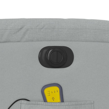 Poltrona Reclinabile Massaggio Elettrica Grigio Chiaro Tessuto - homemem39