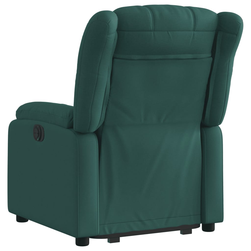 Poltrona Alzapersona Reclinabile Verde Scuro in Tessuto | homemem39
