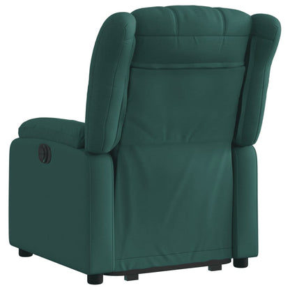 Poltrona Alzapersona Reclinabile Verde Scuro in Tessuto | homemem39
