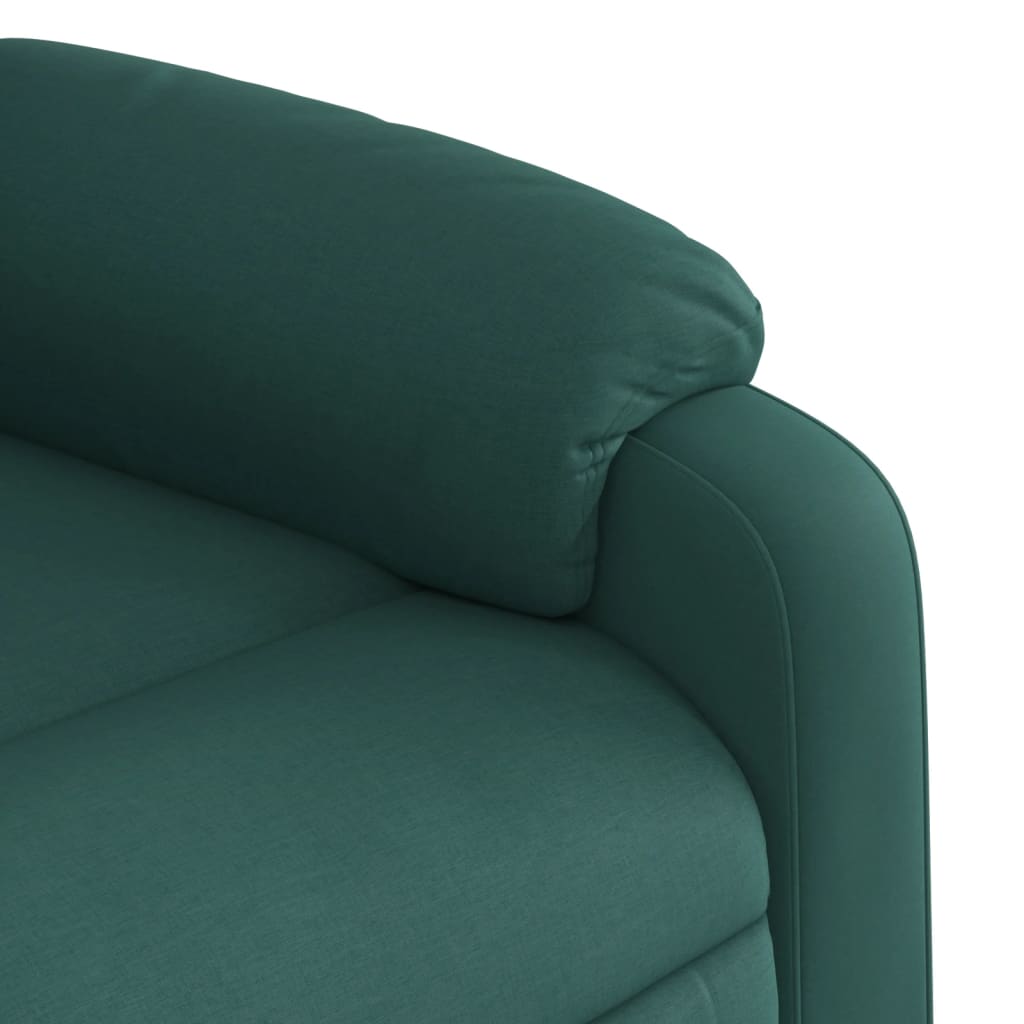Poltrona Alzapersona Reclinabile Verde Scuro in Tessuto | homemem39