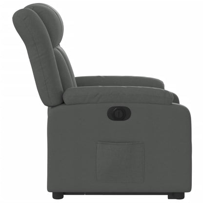 Poltrona Alzapersona Reclinabile Elettrica Grigio Scuro Tessuto | homemem39