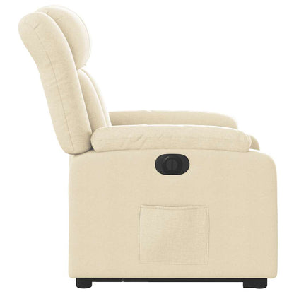 Poltrona Alzapersona Reclinabile Elettrica Crema in Tessuto | homemem39
