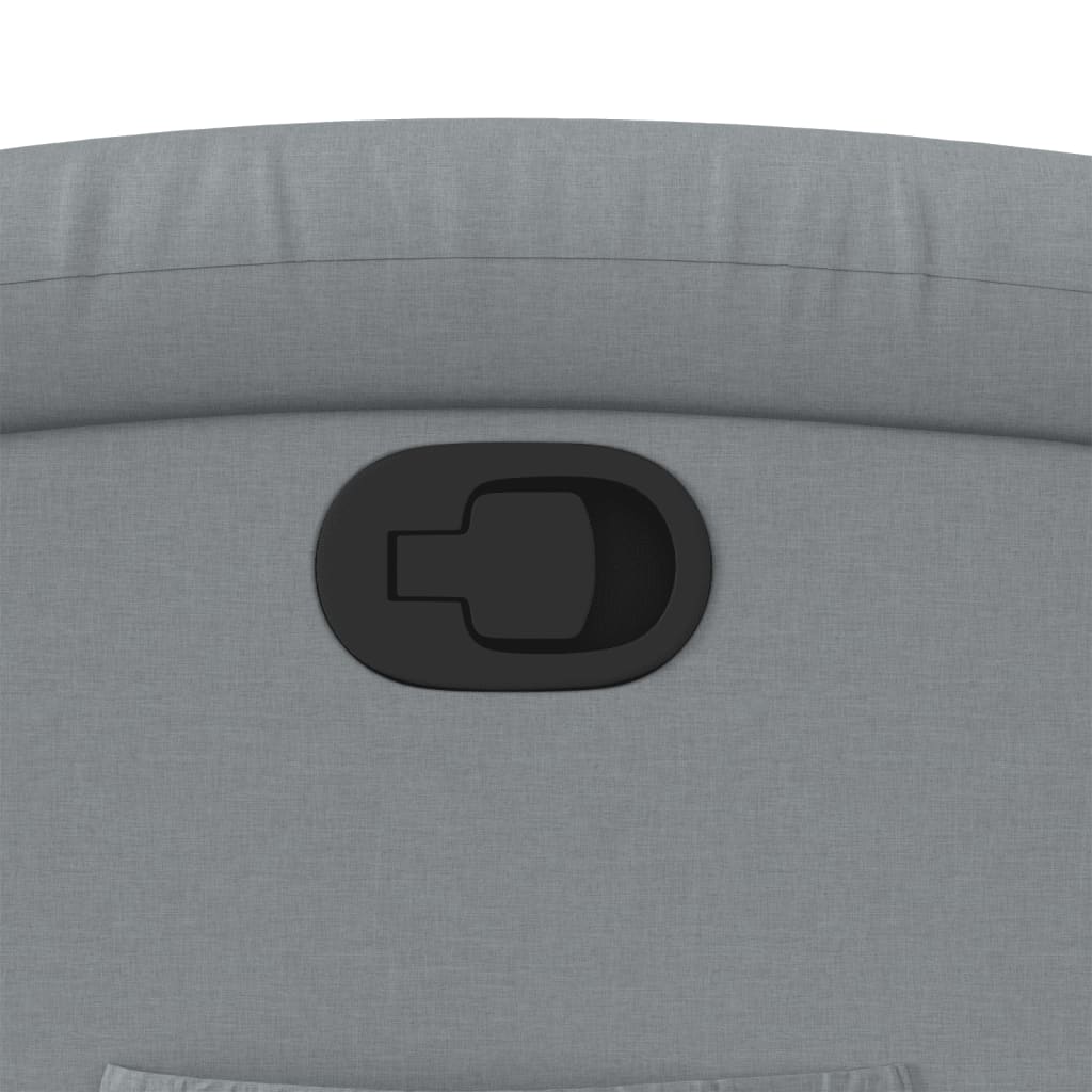 Poltrona reclinabile in tessuto grigio chiaro