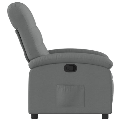 Poltrona reclinabile in tessuto grigio scuro