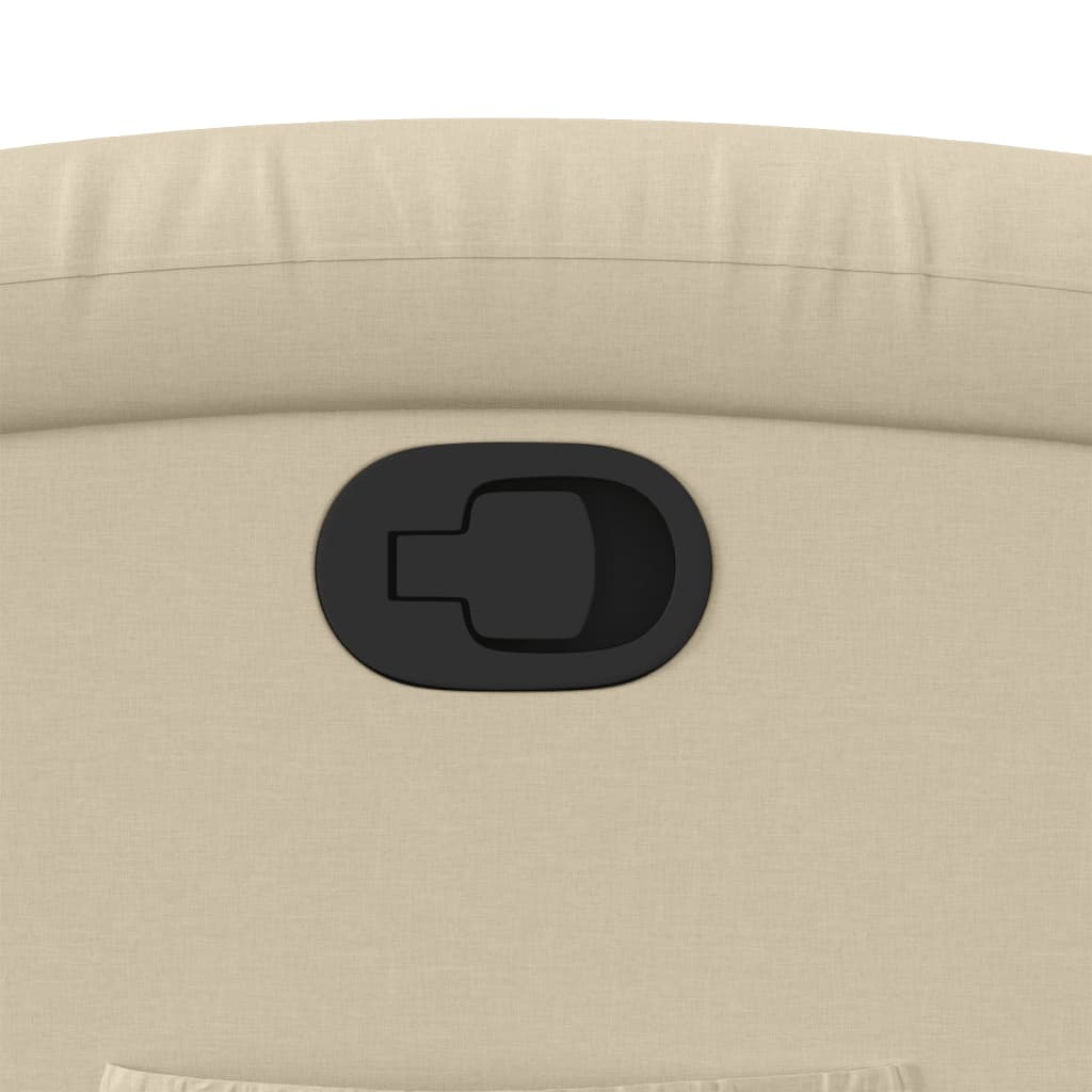 Poltrona reclinabile in tessuto color crema - homemem39