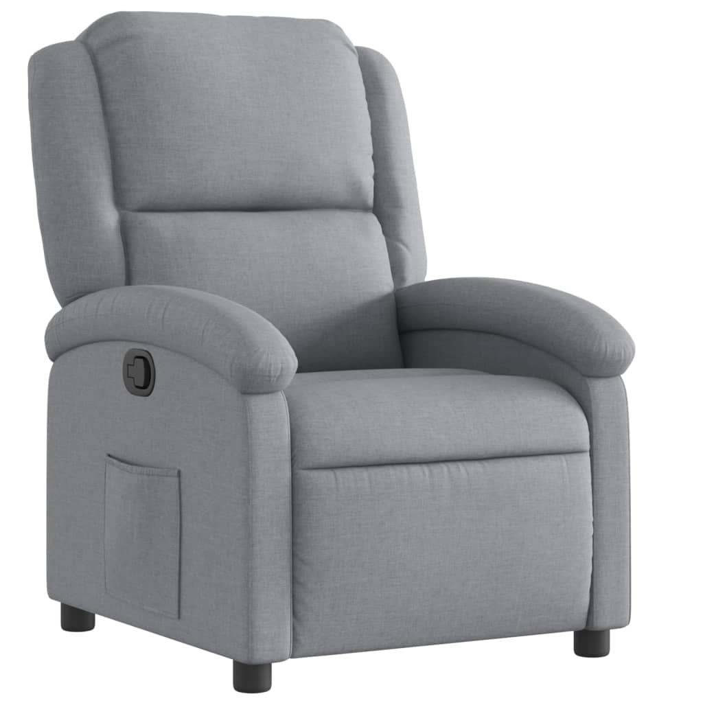 Poltrona reclinabile in Tessuto Grigio Chiaro | homemem39