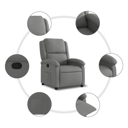 Poltrona reclinabile in Tessuto Grigio Scuro | homemem39