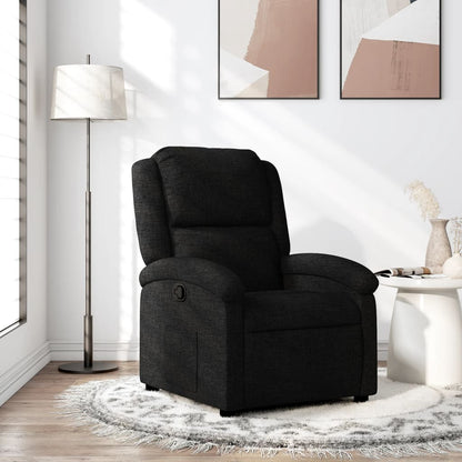 Poltrona reclinabile in Tessuto Nero | homemem39