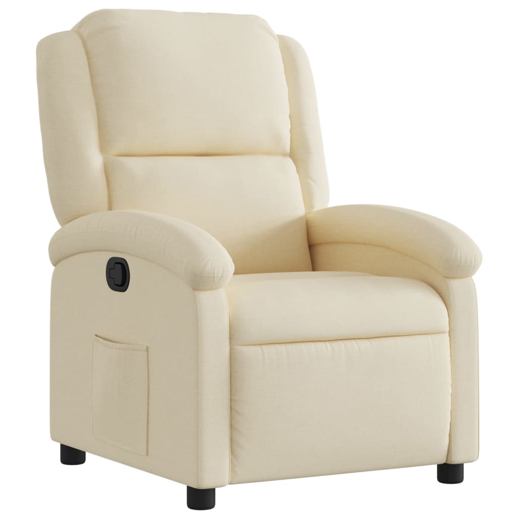 Poltrona reclinabile in Tessuto Crema | homemem39