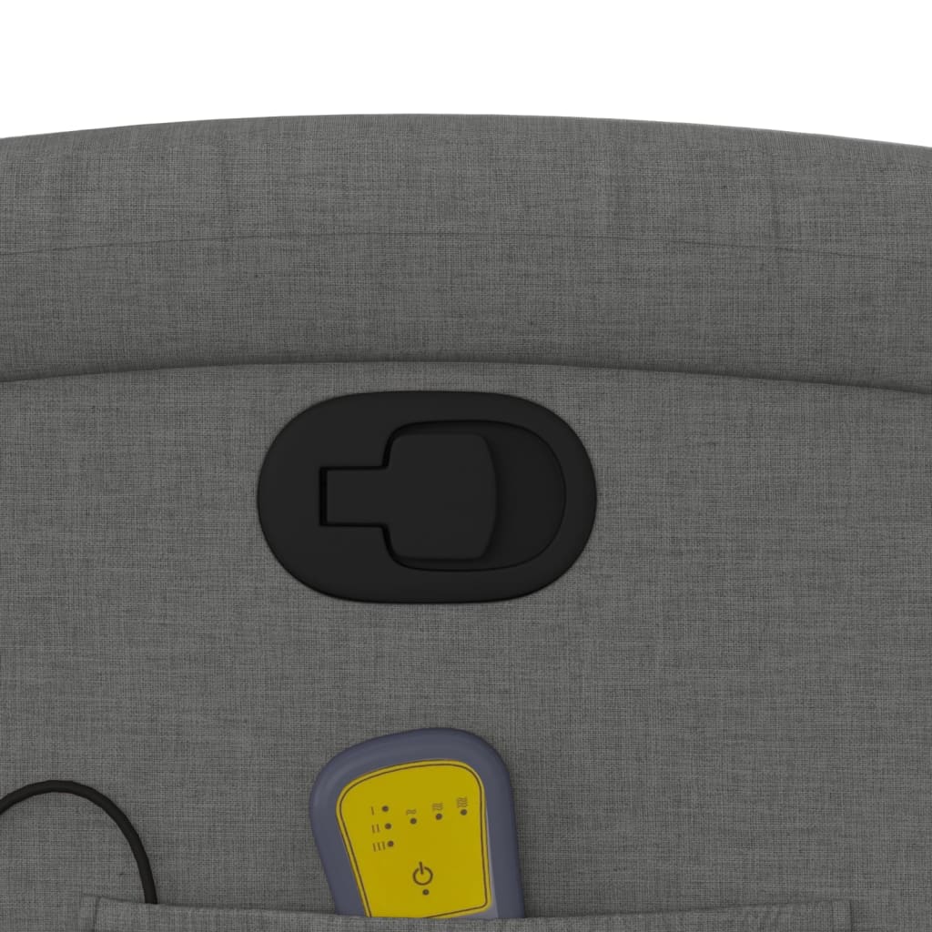 Poltrona reclinabile massaggiante in tessuto grigio scuro - homemem39