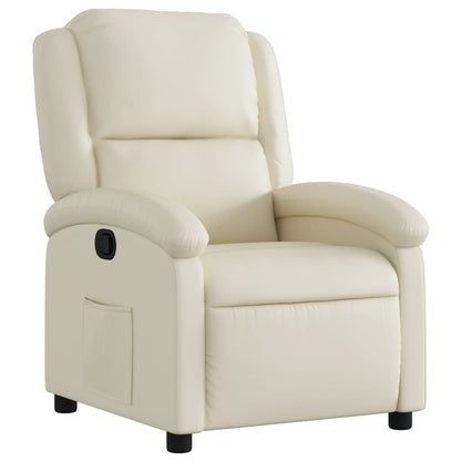 Poltrona reclinabile in Similpelle Crema | homemem39