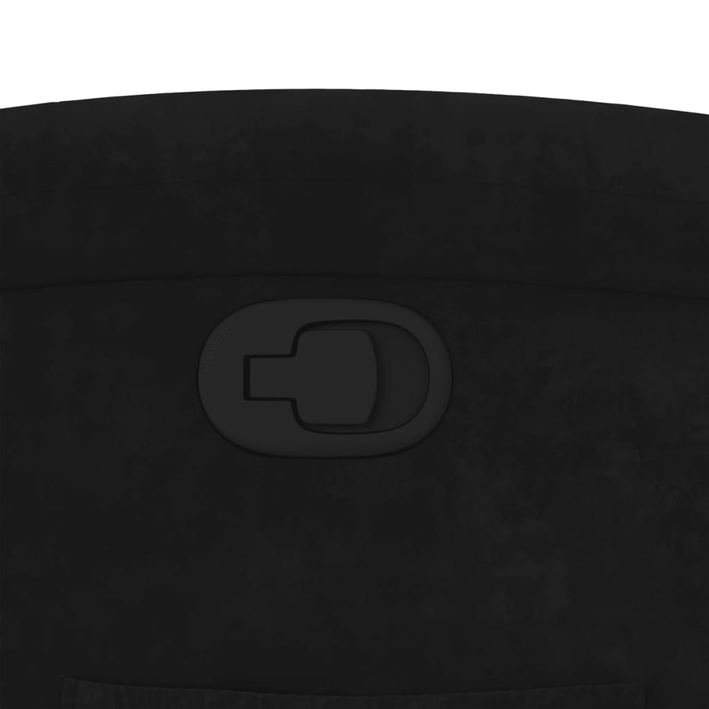 Poltrona reclinabile in velluto nero - homemem39