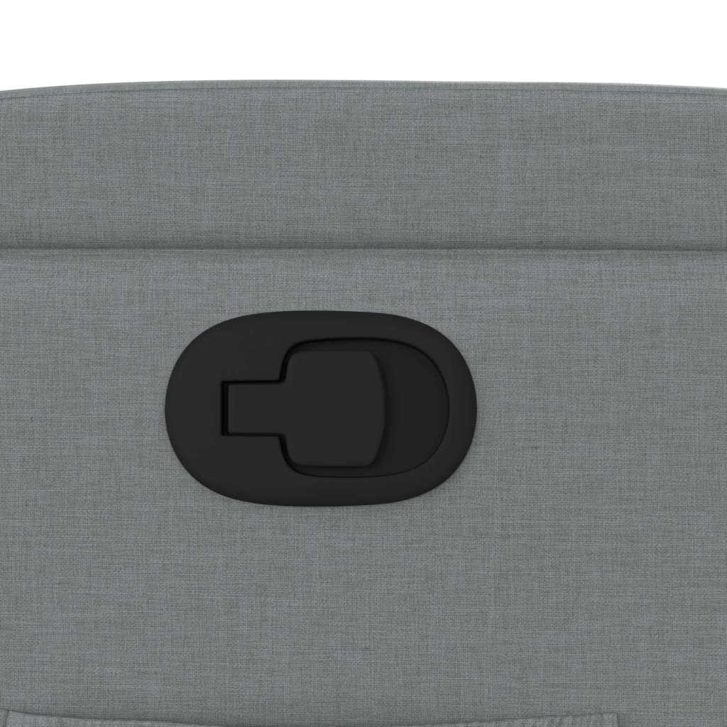 Poltrona reclinabile in tessuto grigio chiaro - homemem39