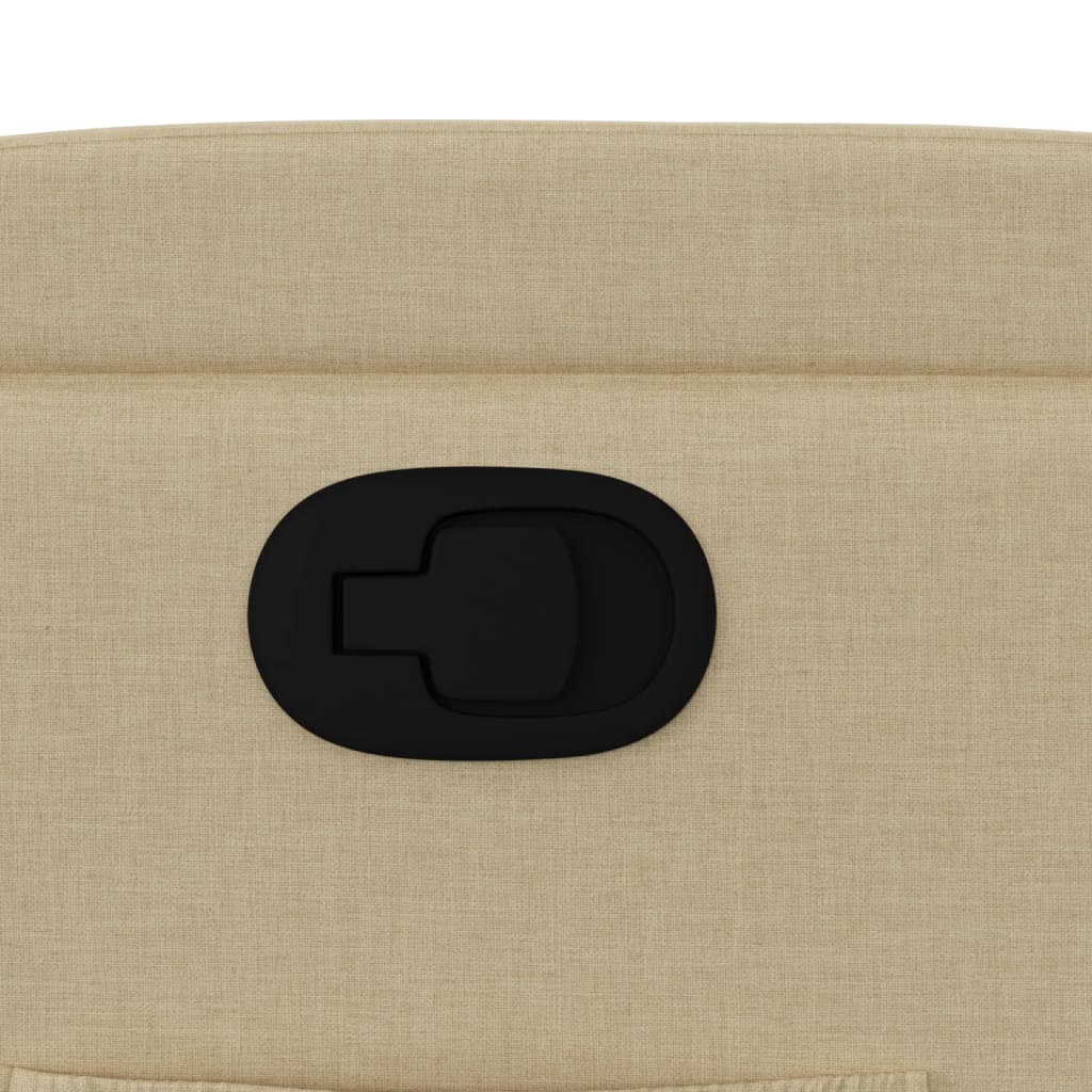 Poltrona reclinabile in tessuto color crema - homemem39