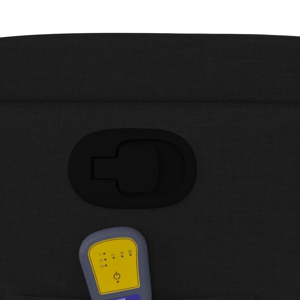 Poltrona reclinabile massaggiante in tessuto nero - homemem39