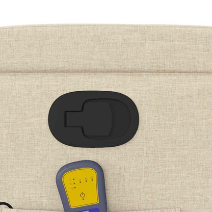 Poltrona reclinabile massaggiante in tessuto color crema - homemem39