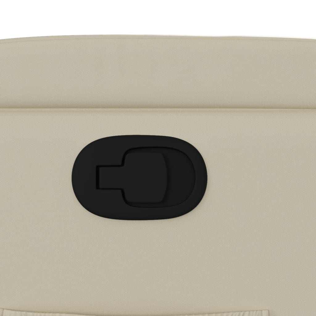 Poltrona reclinabile in similpelle color crema - homemem39