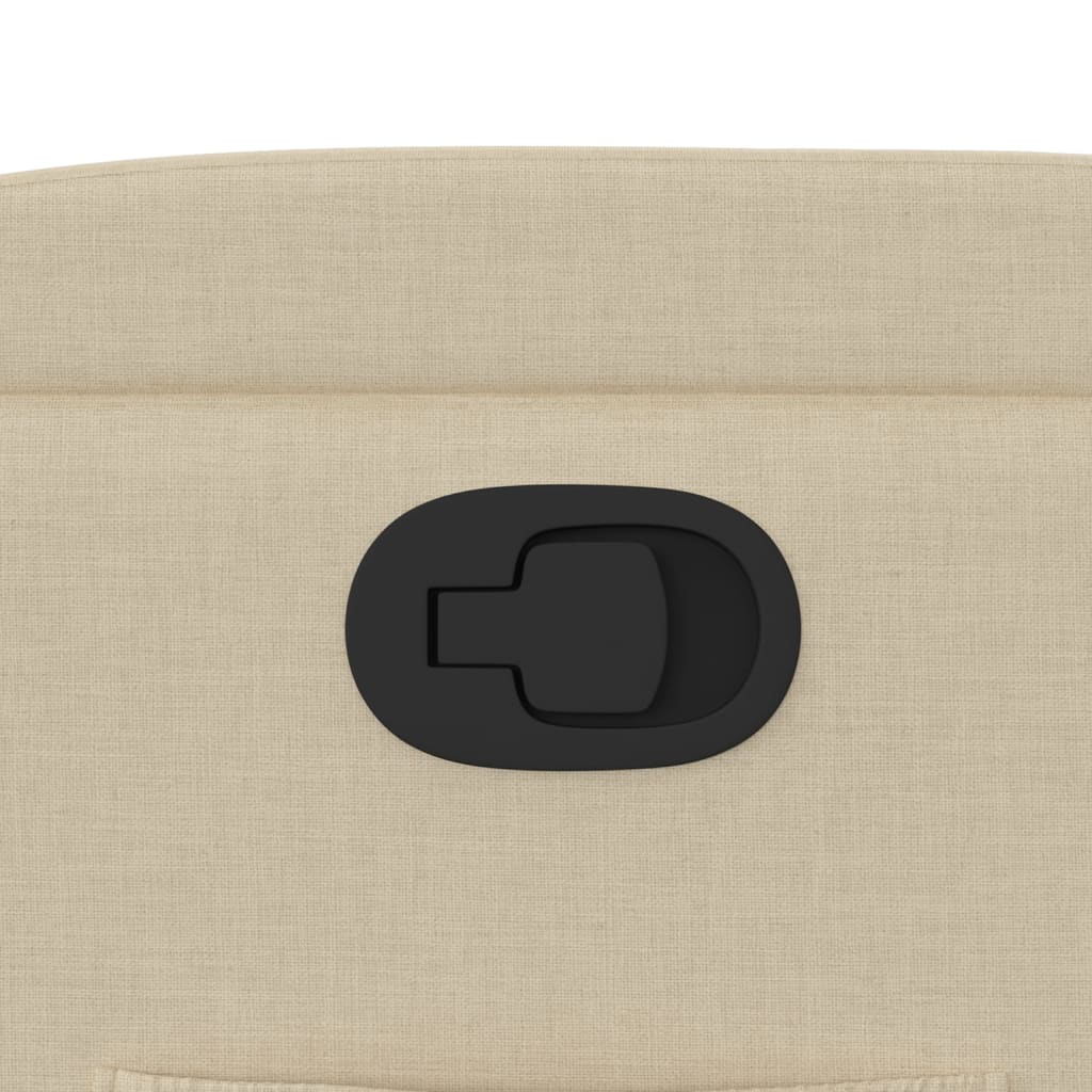Poltrona reclinabile in tessuto color crema - homemem39