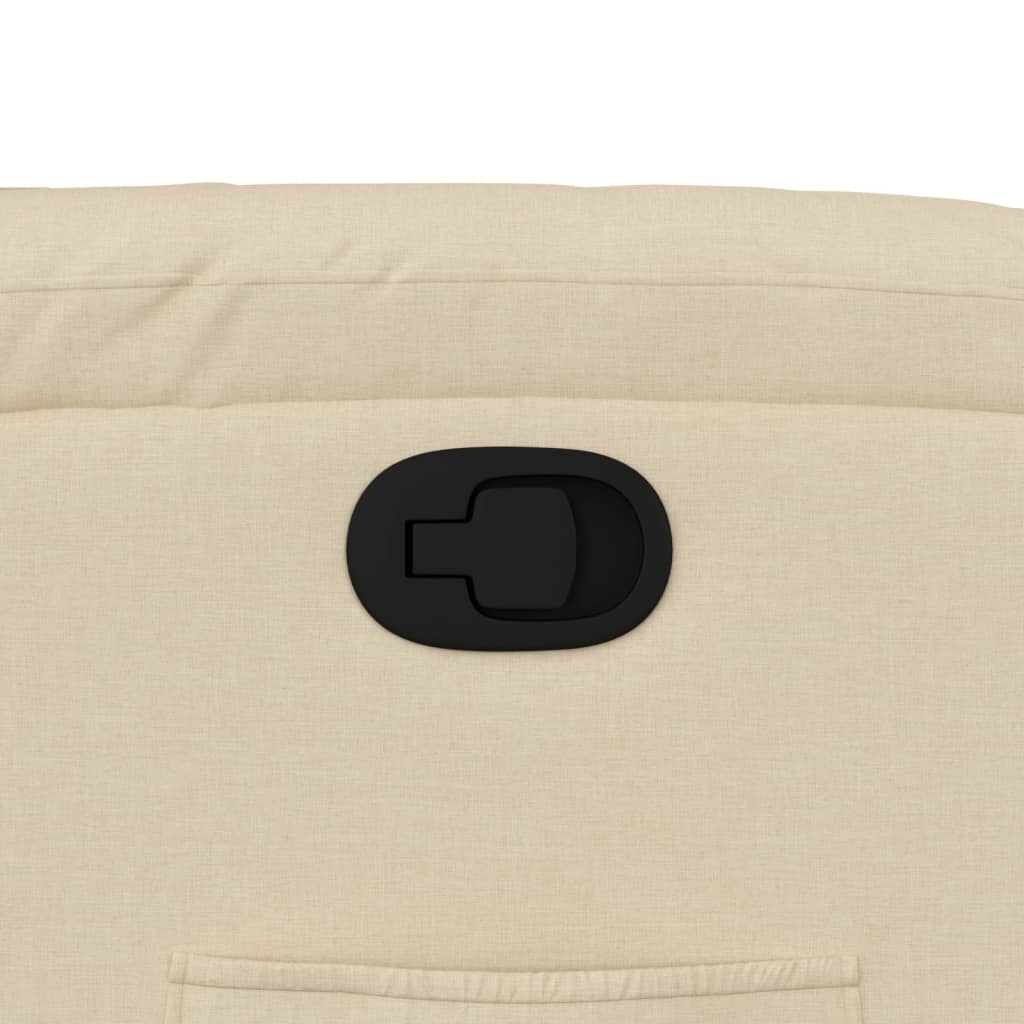 Poltrona reclinabile in tessuto color crema - homemem39
