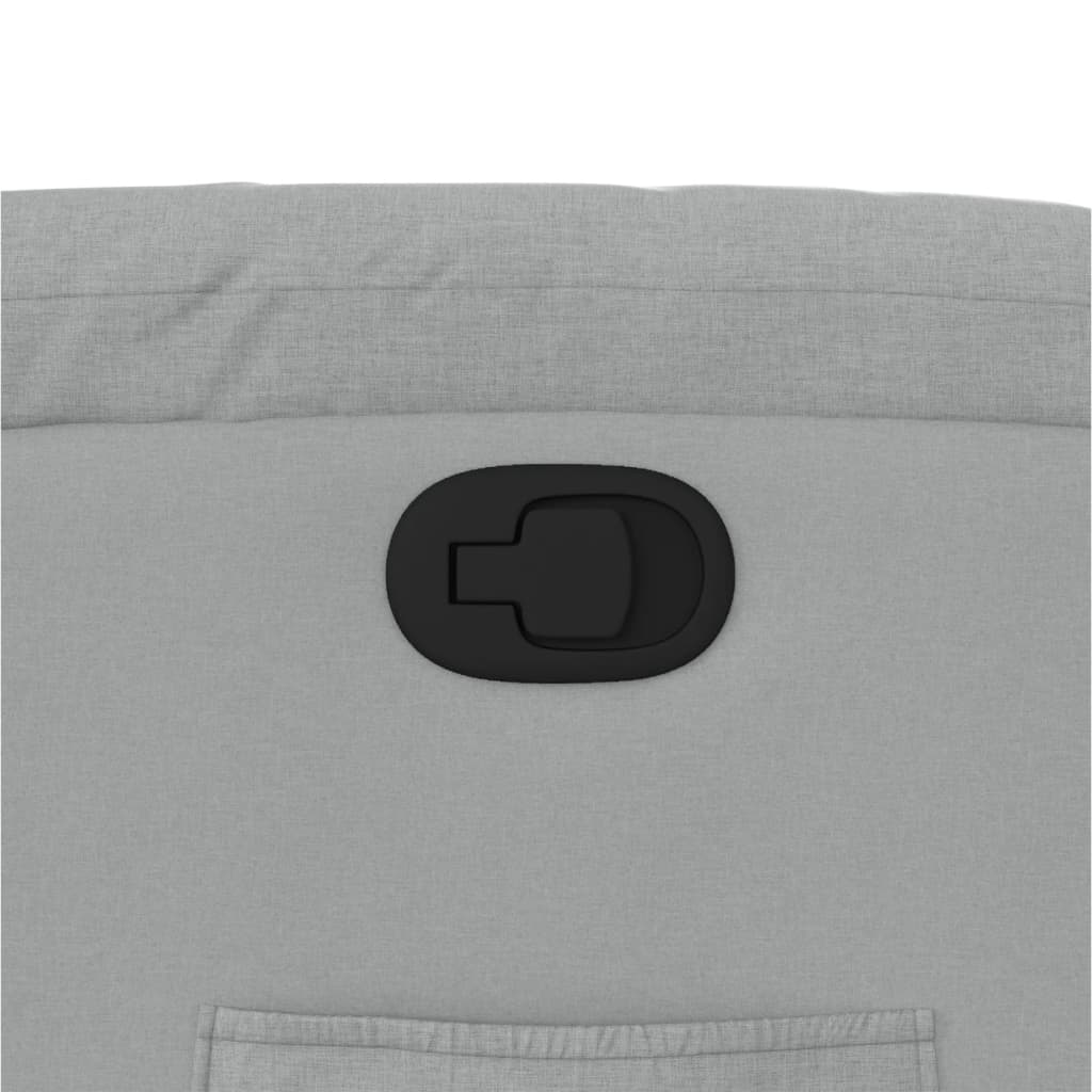Poltrona reclinabile in tessuto grigio chiaro - homemem39