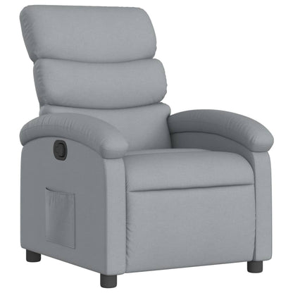 Poltrona reclinabile in Tessuto Grigio Chiaro | homemem39