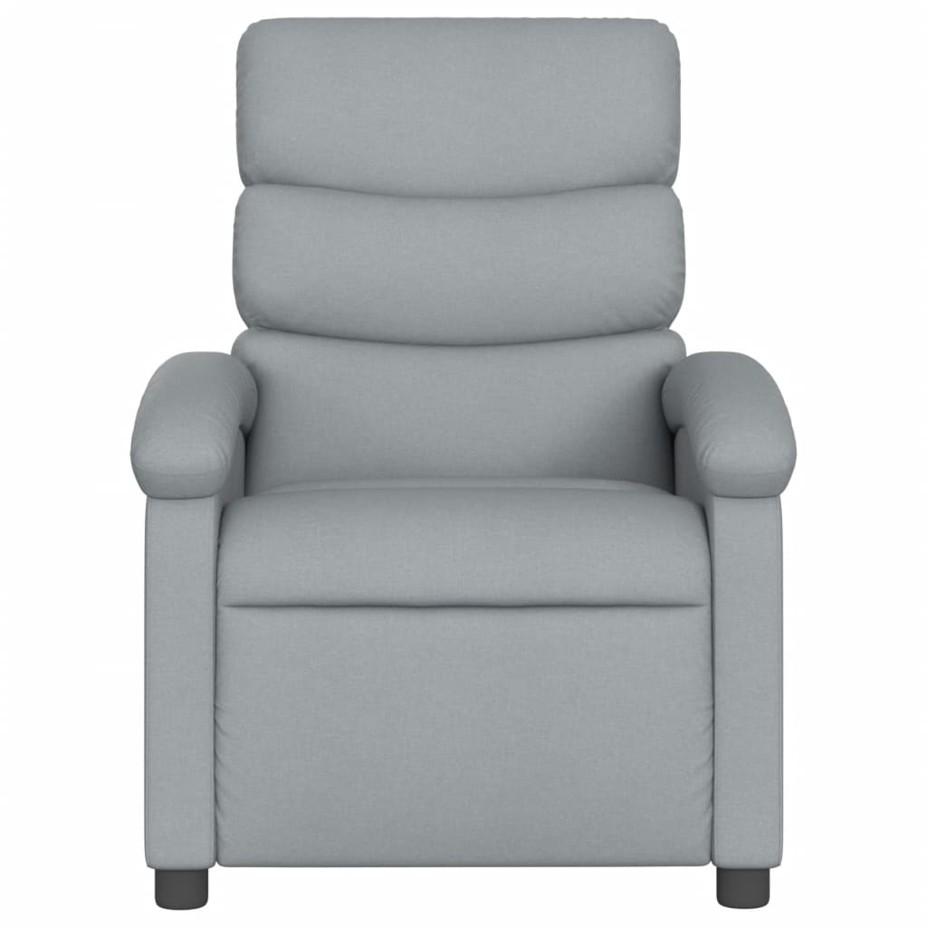 Poltrona reclinabile in Tessuto Grigio Chiaro | homemem39