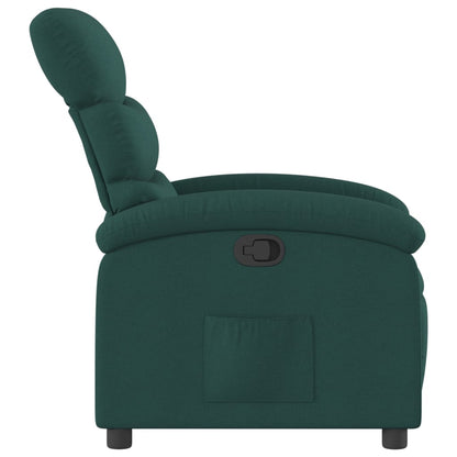 Poltrona reclinabile in Tessuto Verde Scuro