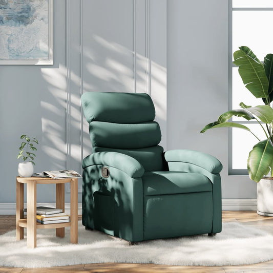 Poltrona reclinabile in Tessuto Verde Scuro