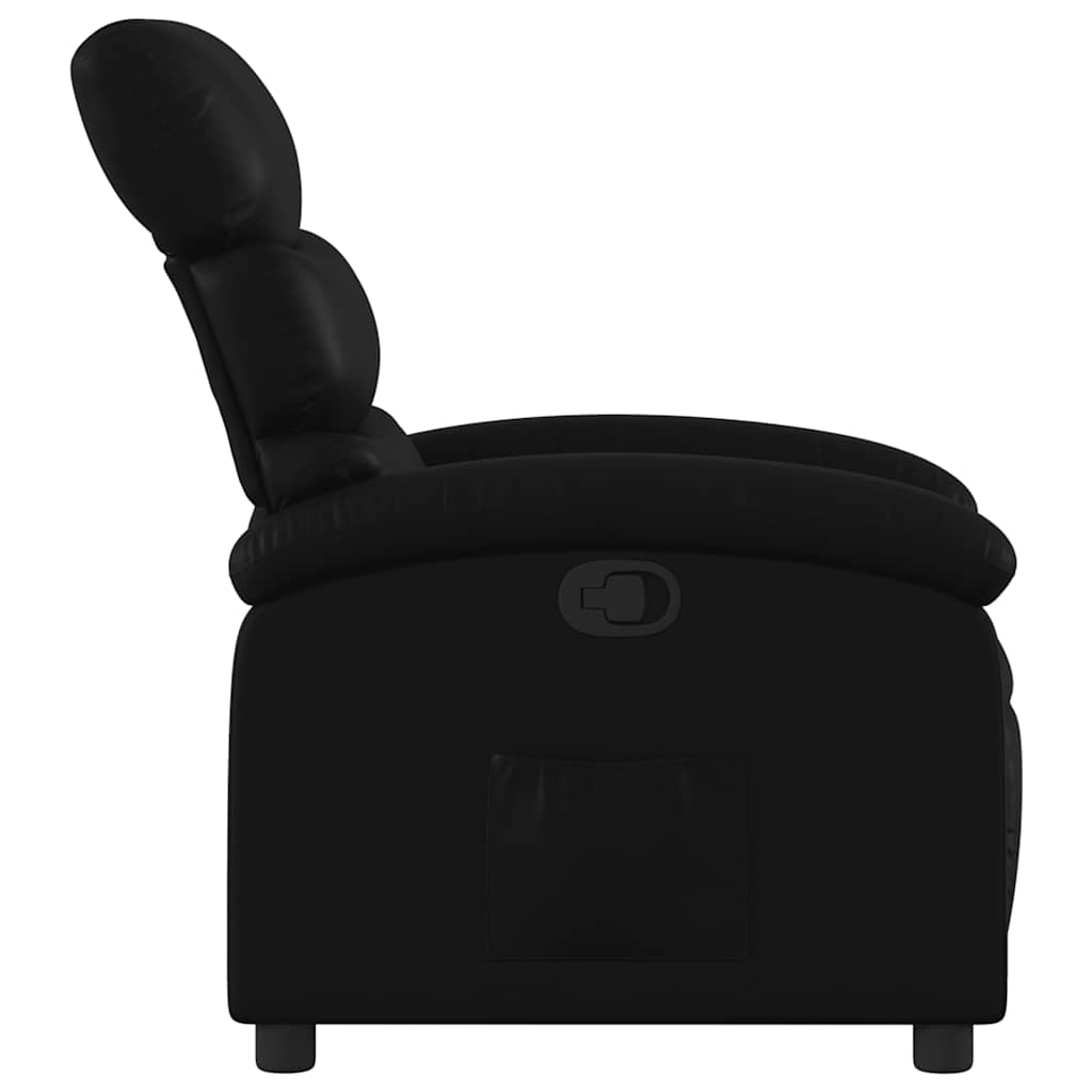 Poltrona reclinabile in Similpelle Nera | homemem39