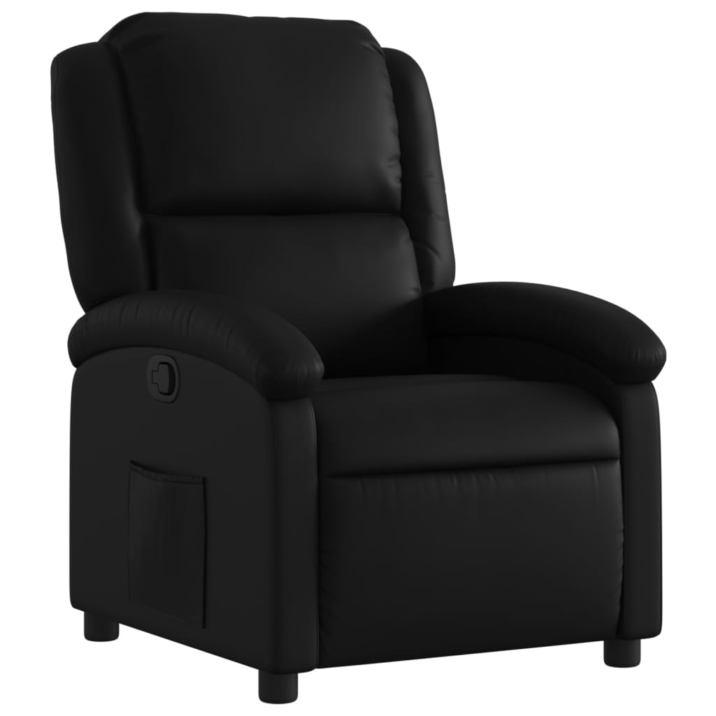 Poltrona reclinabile in Similpelle Nera | homemem39