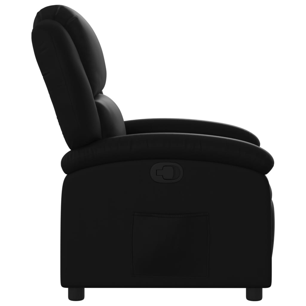 Poltrona reclinabile in Similpelle Nera | homemem39